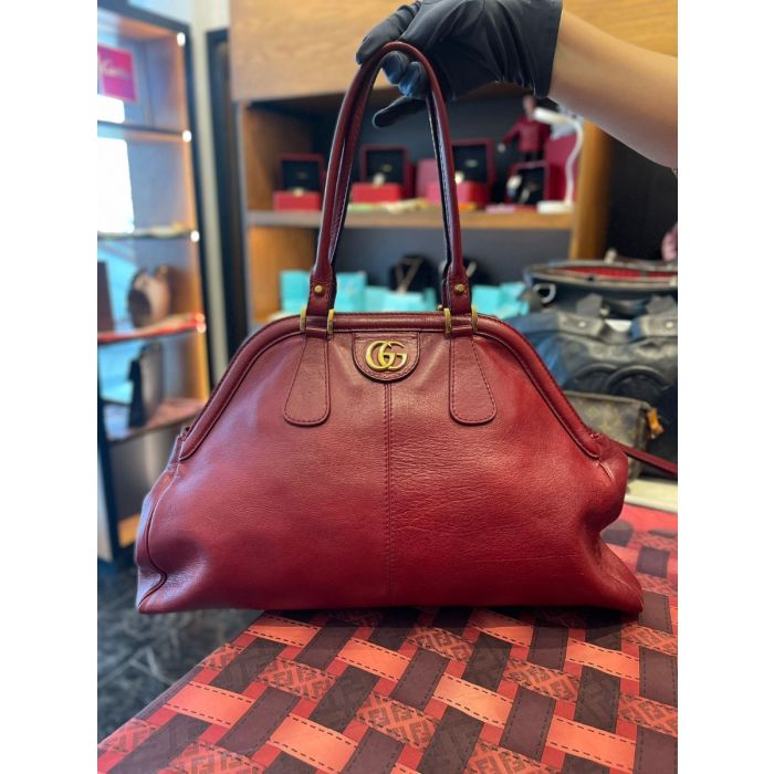 Bolso Gucci Rebelle GG Calfskin Red Large 515937 Moneyshop